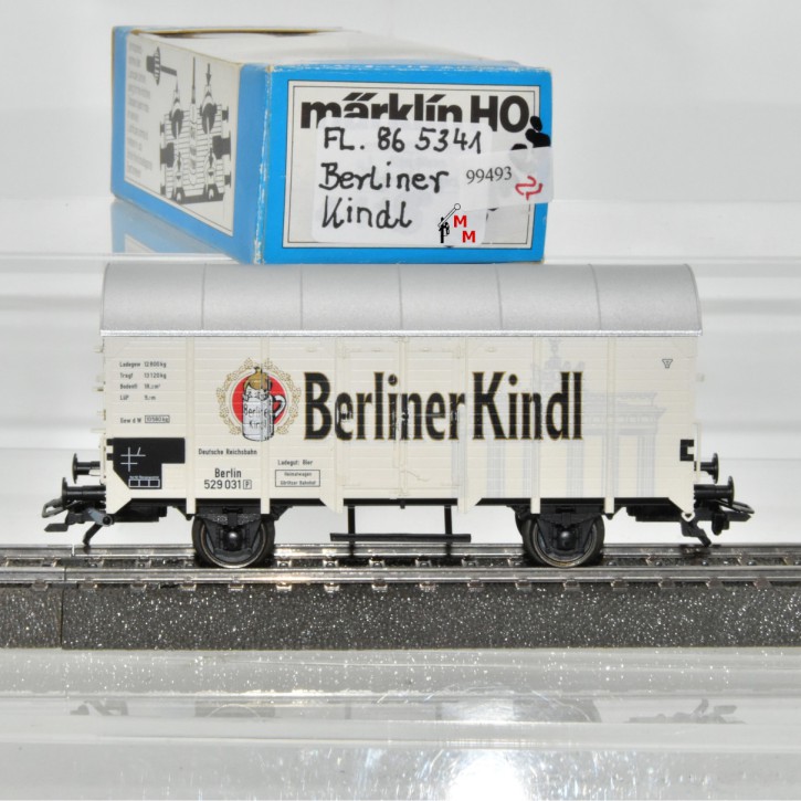 Fleischmann 86 5341 Privatwagen der Brauerei „Berliner Kindl“, Wechselstrom, (99493)