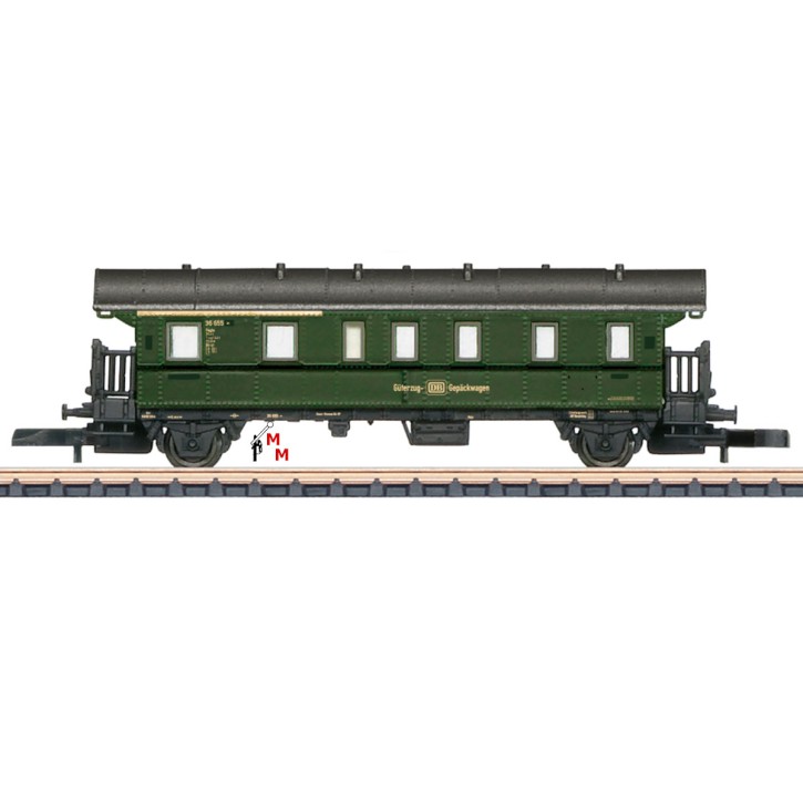(Neu) Märklin Spur Z, 87514 Behelfs-Gepäckwagen der DB, Ep.III,