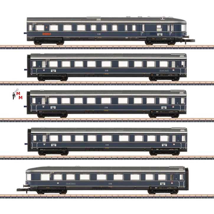 (Neu) Märklin 87615 Schnellzugwagen-Set "Blauer Enzian", (5 Wagen) MHI 01/2026