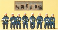 (Neu) Preiser 10483 Sitzende Feuerwehrmänner,Fahrer, Mannschaft,