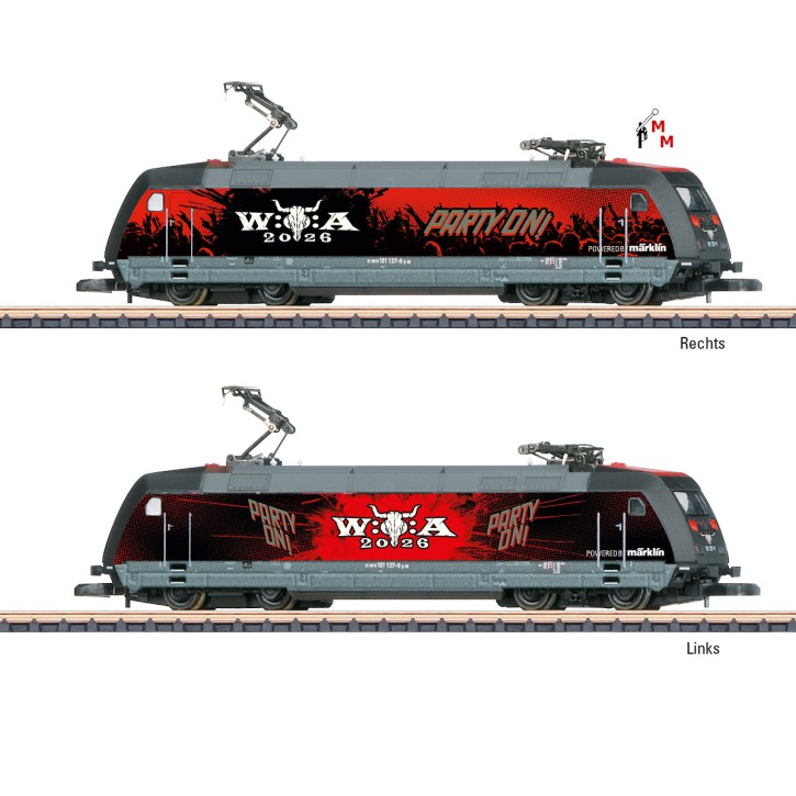 (Neu) Märklin MHI Spur Z 88666 E-Lok BR 101 "Lok zum Wacken Open Air",