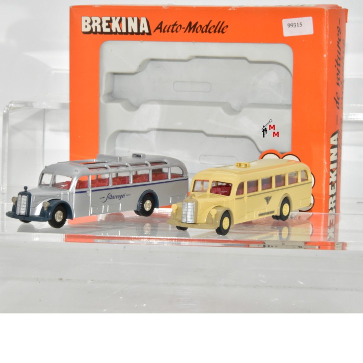 Brekina 11999 Set mit zwei historischen Reisebussen, (99315)