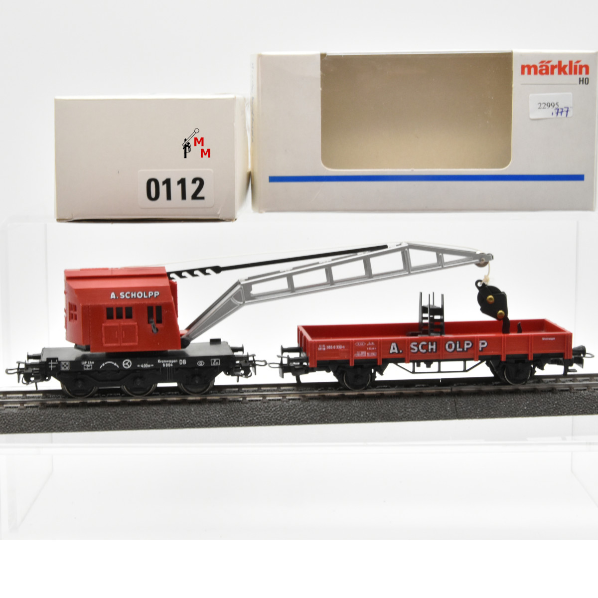 Märklin 0112.777 Kranwagenset aus der Zugpackung "Kibri-Ausstellungsanlage", (22995)