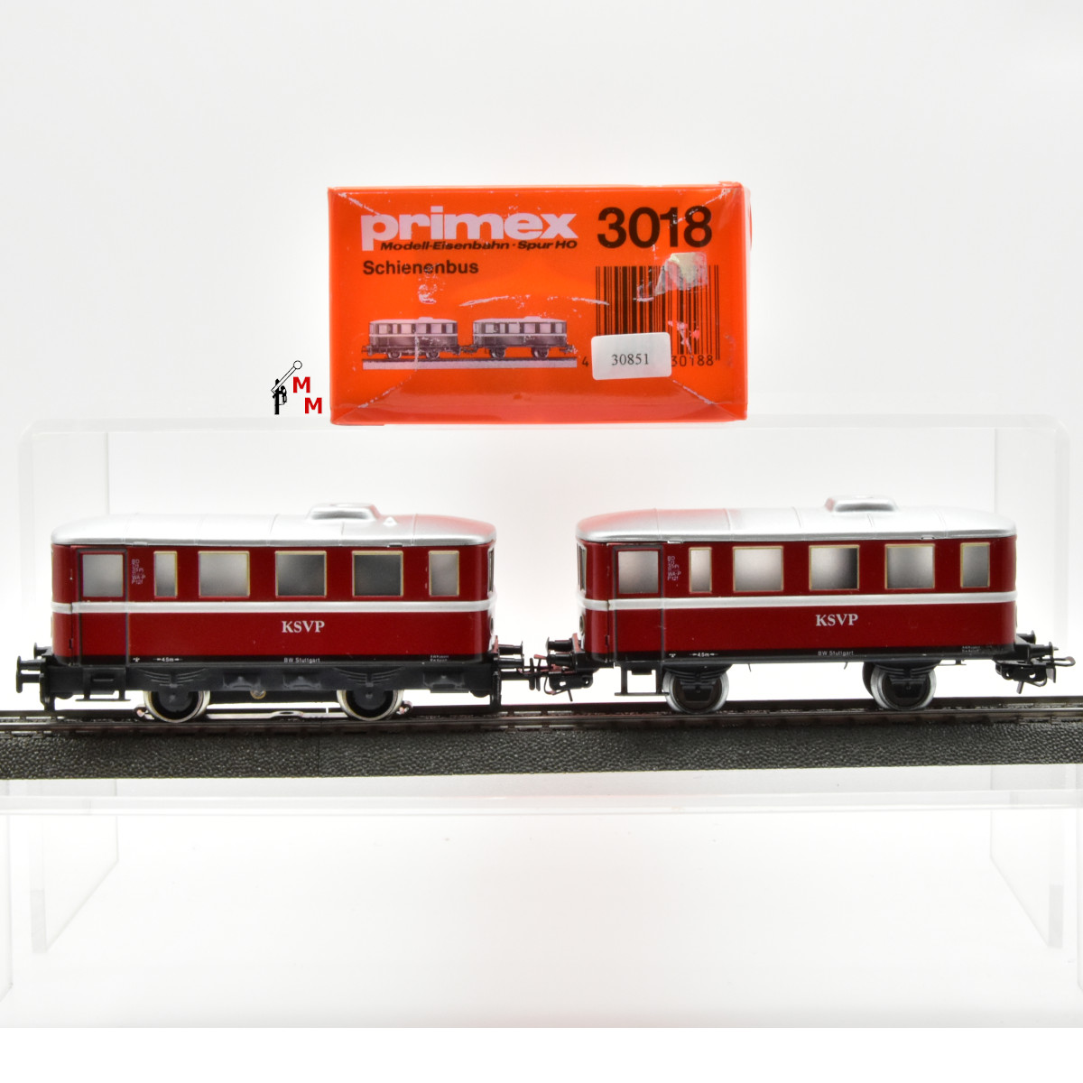 Märklin/Primex 3018.1 Schienenbus mit Beiwagen der KSVP, (30851)