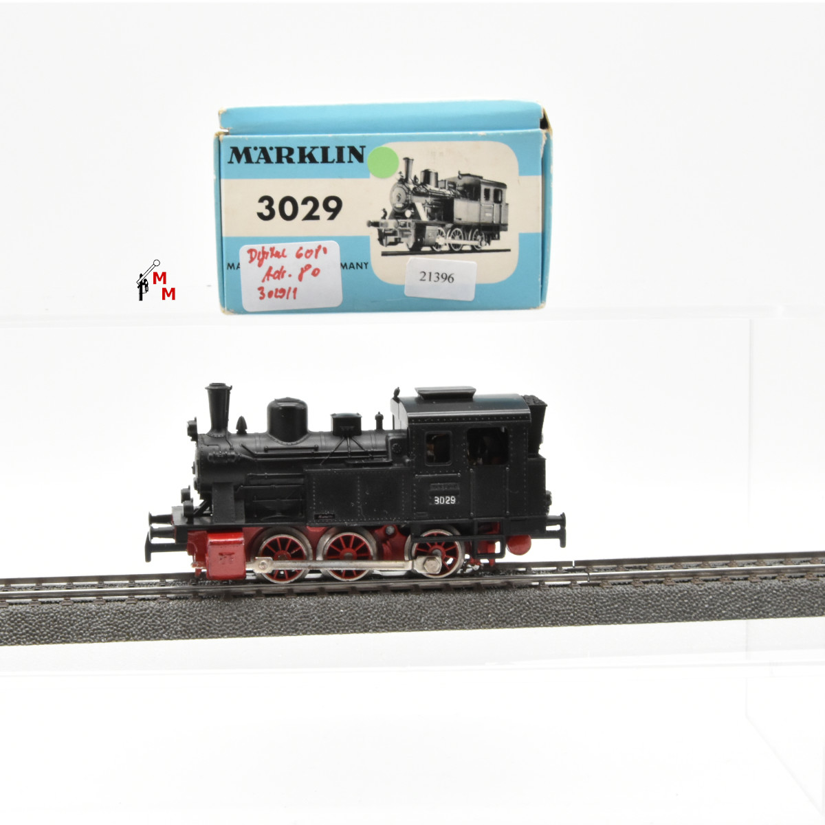 Märklin 3029.3 Dampflok, dreiachsige Tenderlokomotive, digital mit Dec. 6080, (21396)