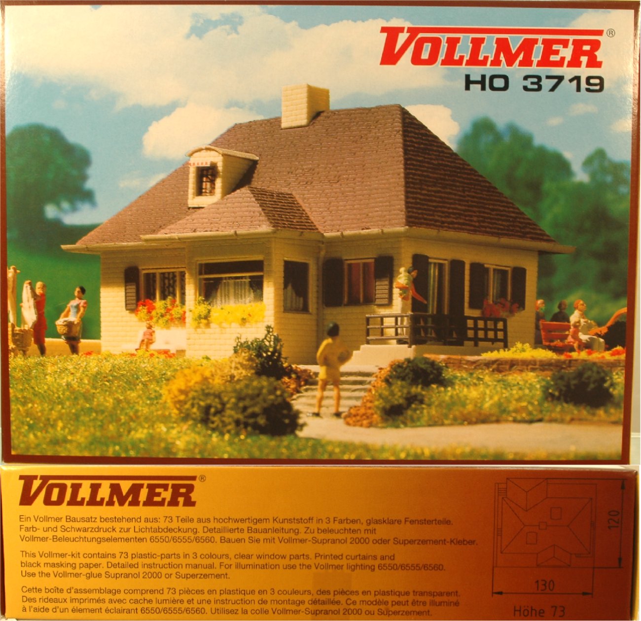(Neu) Vollmer 3719 Bausatz Einfamilienhaus,