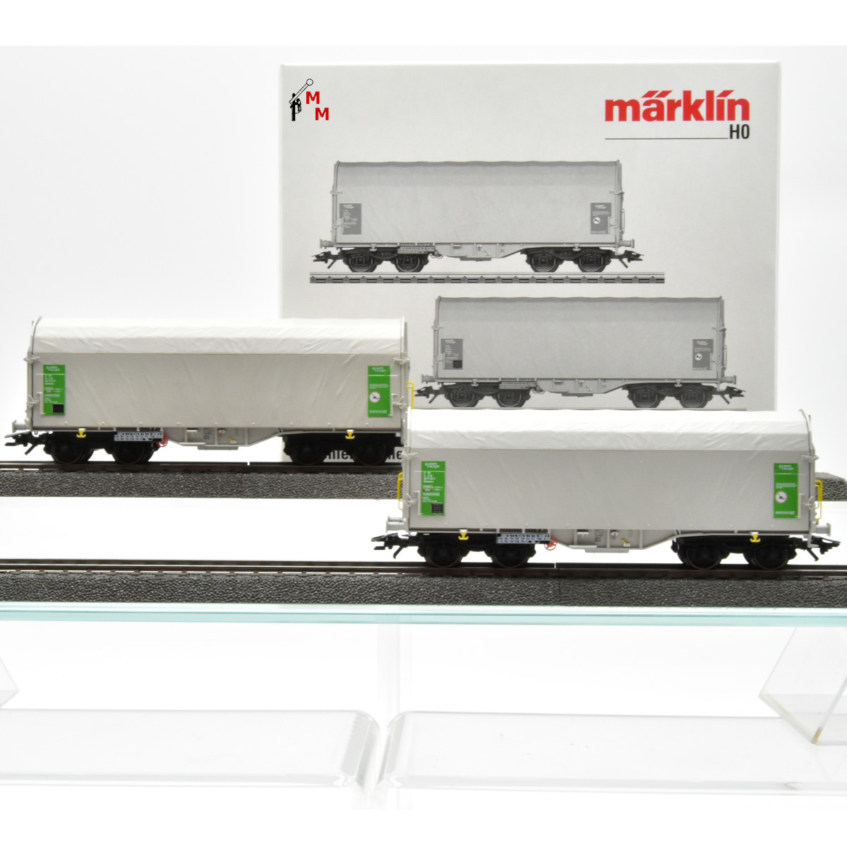 Märklin 47217 Schiebeplanenwagen-Set "Green Cargo", (30549)