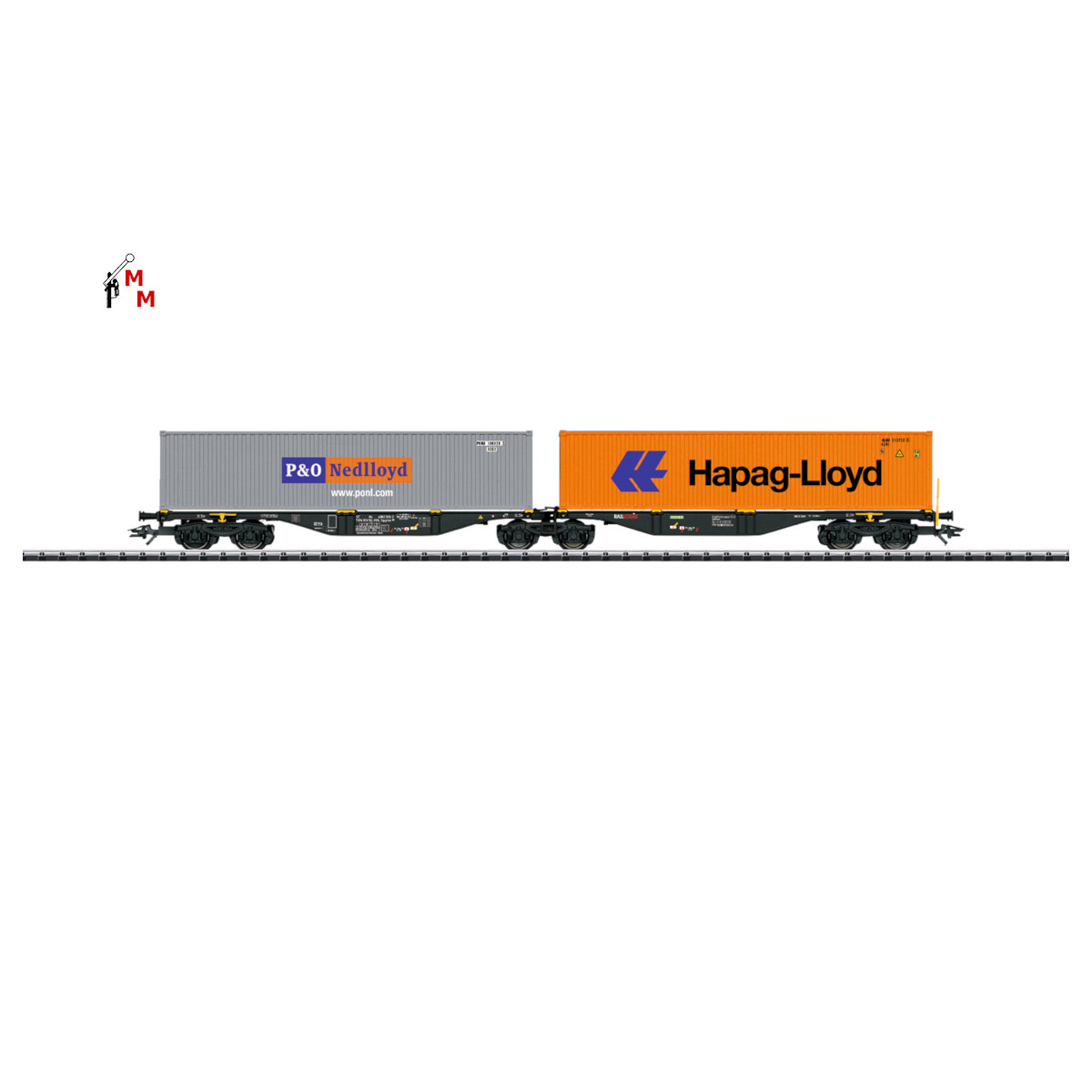 (Neu) Märklin 47807 Doppel-Tragwagen Raillogix der NL, Ep.VI,