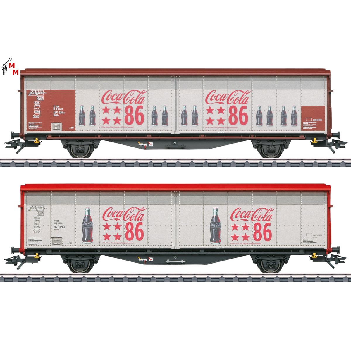 (Neu) Märklin 48345 Schiebewandwagen-Set, "Coca Cola", Ep. VI,