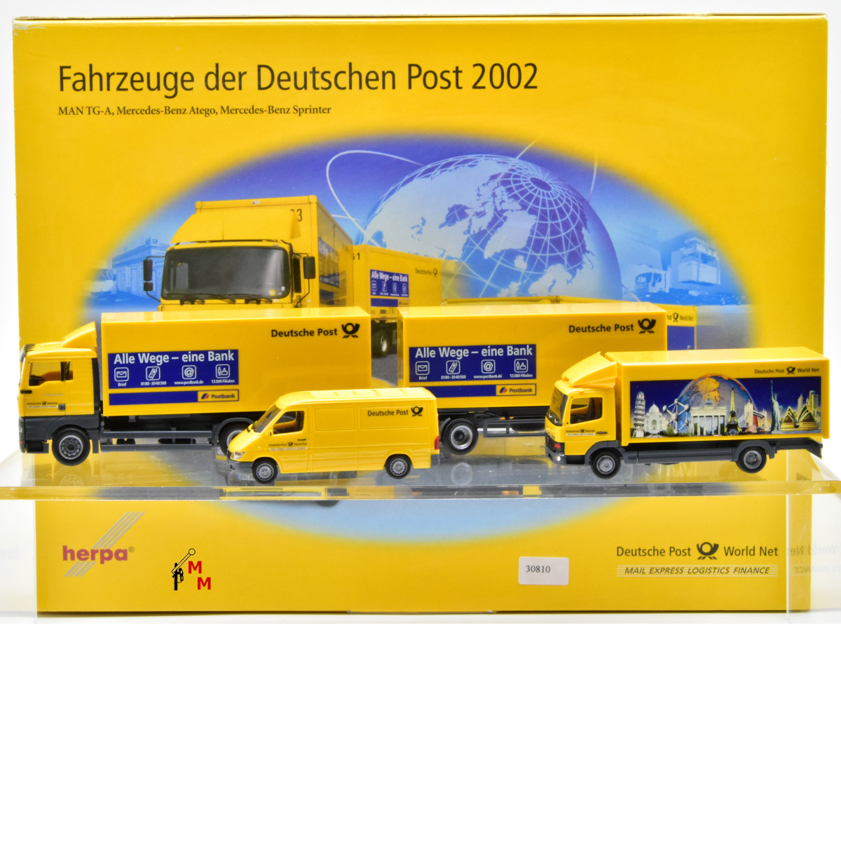 Herpa 006790 Fahrzeug-Set der Deutschen Post 2002, (30810)
