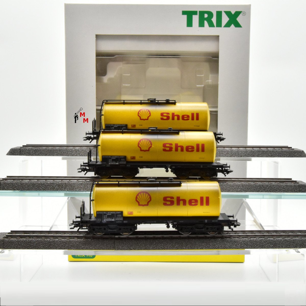 Trix 23809 Kesselwagen Set "Shell", Wechselstrom, (20709)